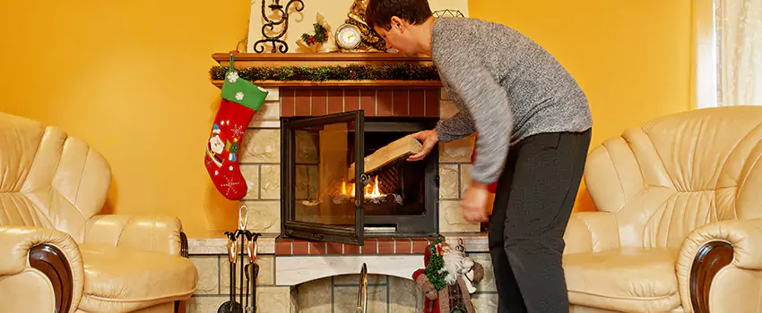 Rusted Metal Fireplace Restoration in The Villages, Florida
